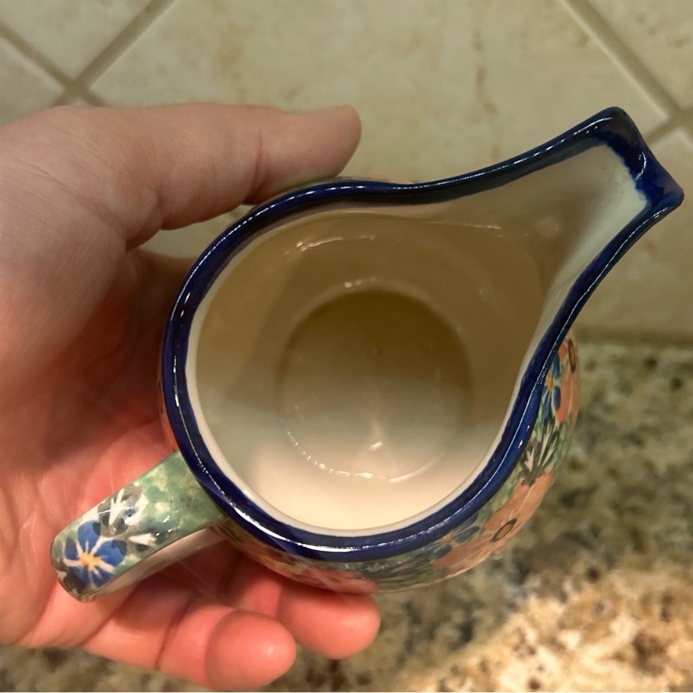 Polish Unikat Pottery Handmade Creamer Mini Pitcher Handmade in Poland - Picture 4 of 12